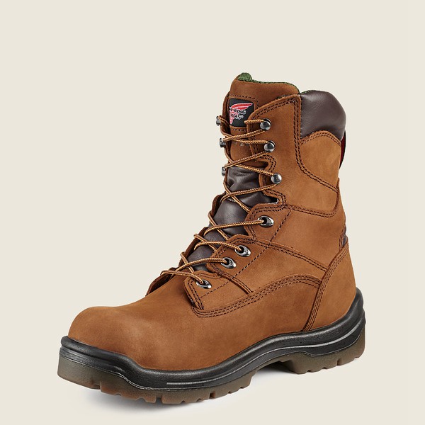 Mens Red Wing King Toe® - 8-inch Insulated Waterproof Toe - Safety Boots Brown - FUN634029